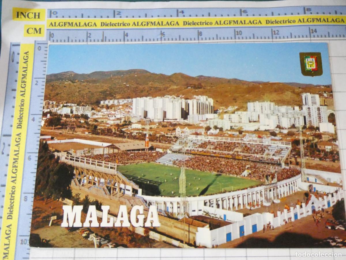 Postais: POSTAL DE M&Aacute;LAGA. A&Ntilde;O 1975. ESTADIO CAMPO DE F&Uacute;TBOL LA ROSALEDA EN D&Iacute;A DE PARTIDO 25 ESCUDO ORO. 776