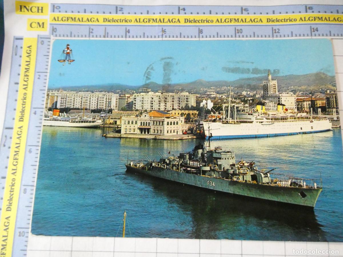 Postales: POSTAL DE M&Aacute;LAGA. A&Ntilde;O 1963. PUERTO BUQUE ARMADA ESPA&Ntilde;OLA F34 INFANTA CRISTINA. 918 BEASCOA. 781
