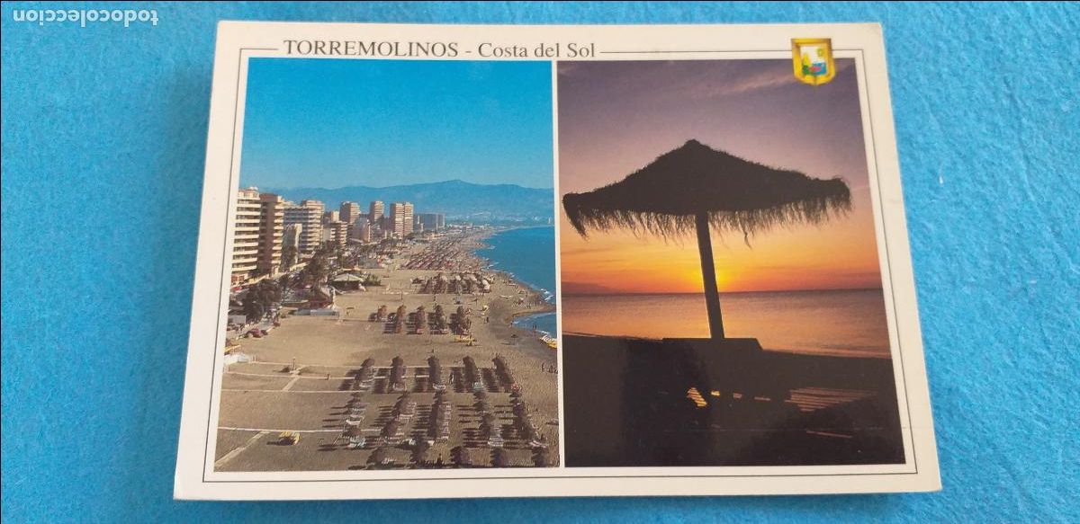 Postales: POSTAL MALAGA. Torremolinos. Costa del sol. Playa el Bajondillo. Circulada