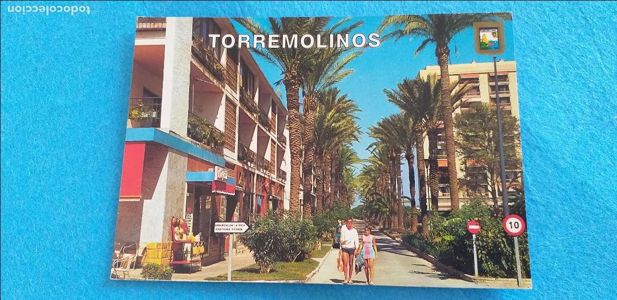 Postales: POSTAL MALAGA. Torremolinos. Costa del sol. La Roca. Paseo de las palmeras. # 11