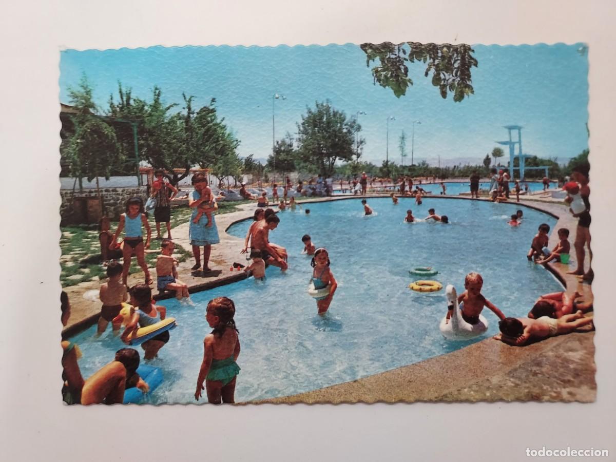Postales: POSTAL GRANADA JARDINES NEPTUNO PISCINA INFANTIL. 1963. ESCRITA