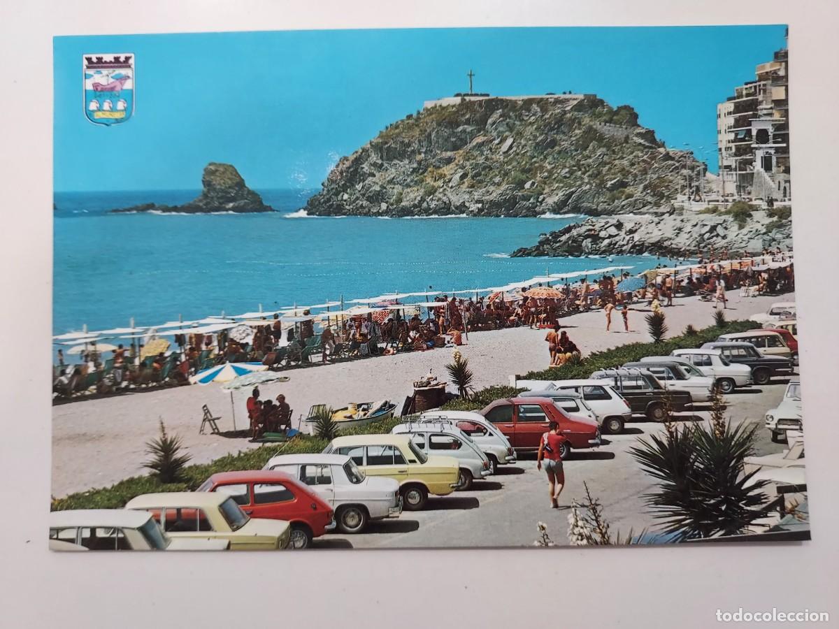 Postales: POSTAL ALMU&Ntilde;ECAR VISTA DE LA PLAYA. 1975. SIN CIRCULAR. GRANADA. 839 ZERKOWITZ