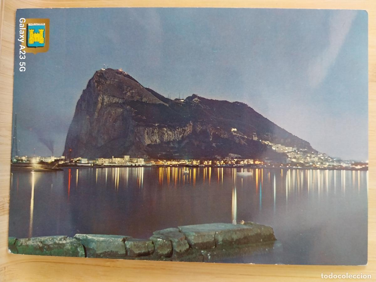 Postales: PE&Ntilde;ON GIBRALTAR LA LINEA ED FISA 12 ATARDECER BARCOS