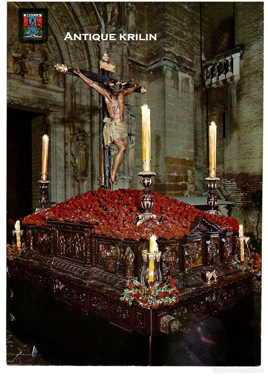 Postales: SEVILLA N&ordm; 280 SEMANA SANTA , SANTISIMO CRISTO DE BURGOS / ESCUDO DE ORO / SIN FRANQUEAR