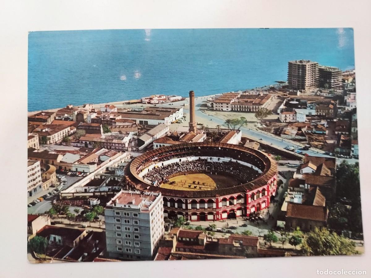 Postales: POSTAL MALAGA PLAZA DE TOROS Y MALAGUETA. 1963. CIRCULADA. GARRABELLA 16