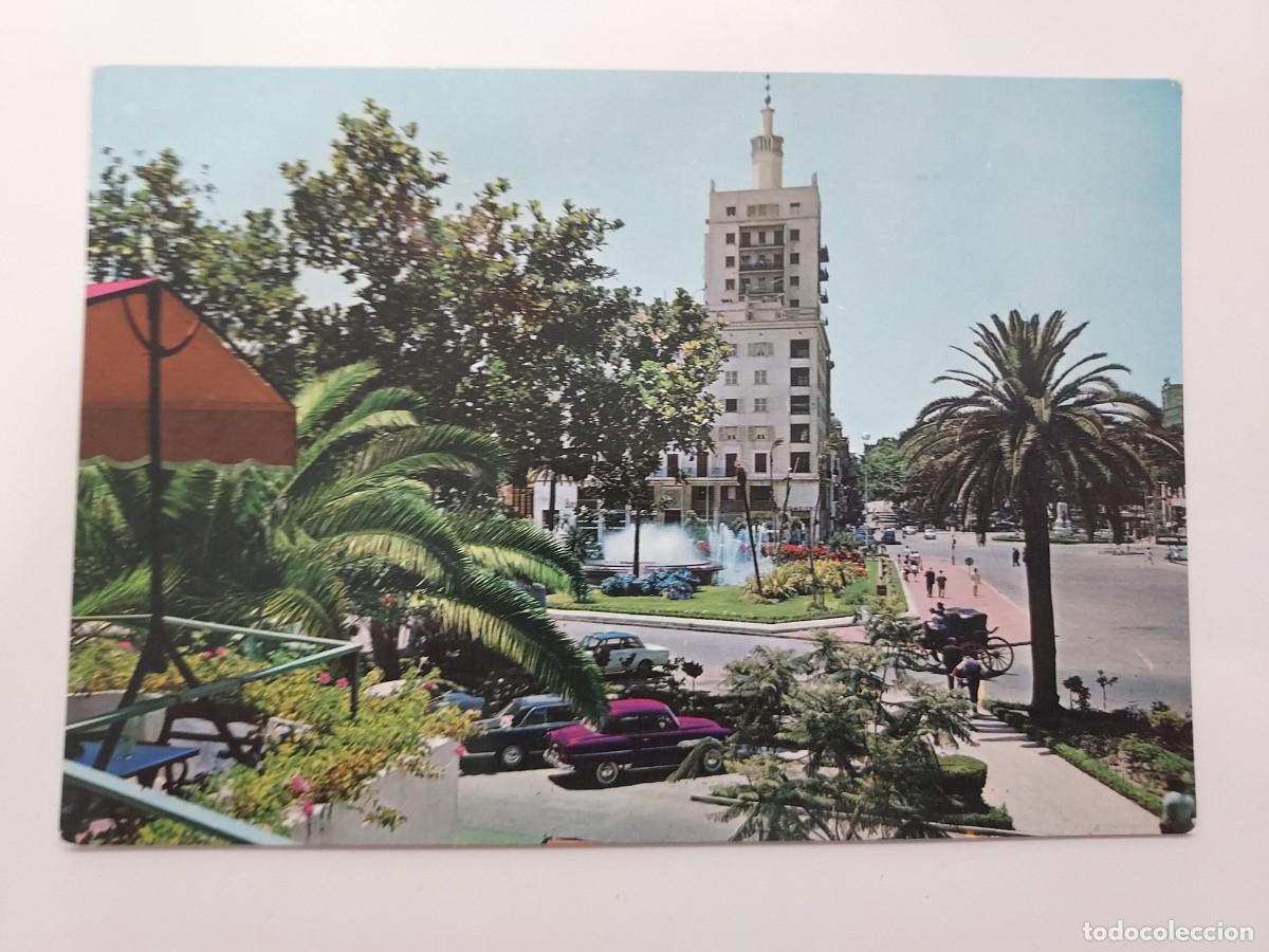 Postales: POSTAL MALAGA PLAZA DEL GENERAL QUEIPO DE LLANO. 1966. CIRCULADA. GARRABELLA 81