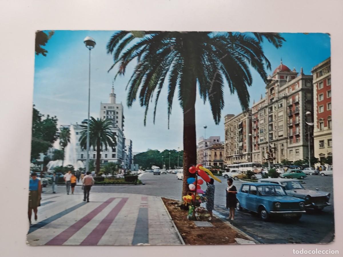 Postales: POSTAL MALAGA PLAZA DE QUEIPO DE LLANO. 1969. CIRCULADA. INTER BURGOS 32