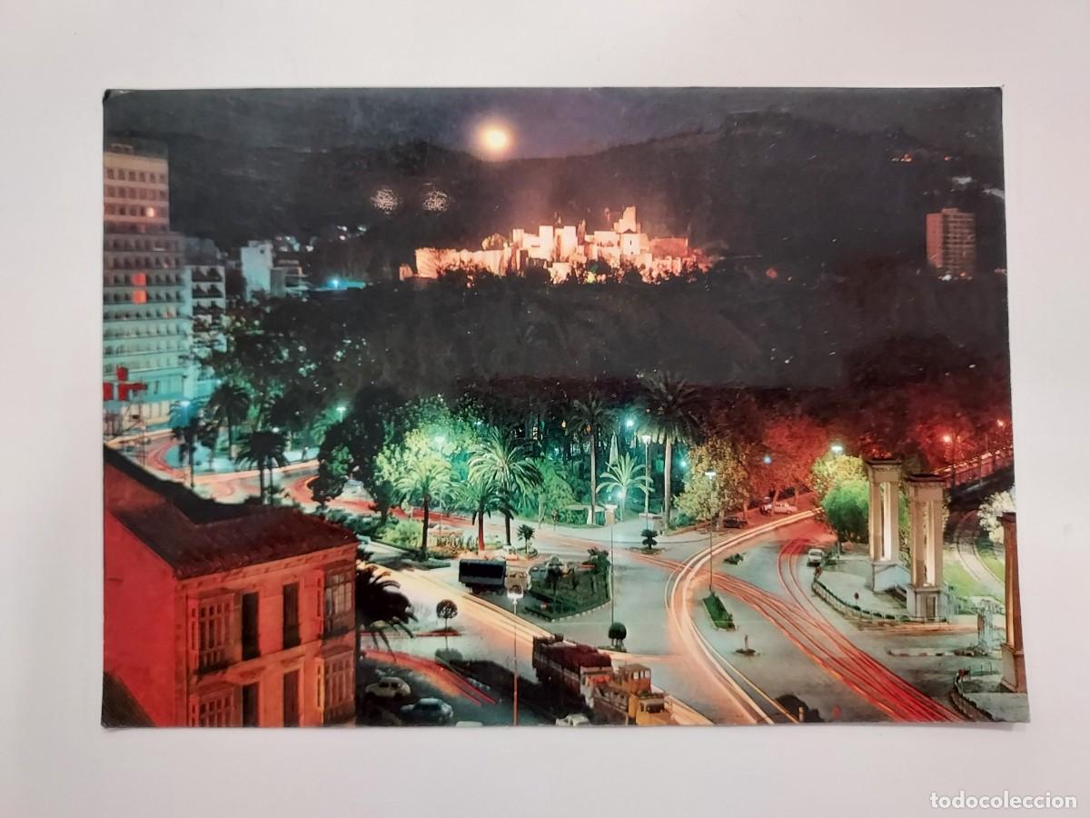 Postales: POSTAL MALAGA EL PARQUE Y LA ALCAZABA. 1973. CIRCULADA