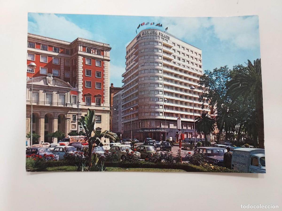 Postales: POSTAL MALAGA ACERA DE LA MARINA HOTEL MALAGA PALACIO. 1967. ESCRITA