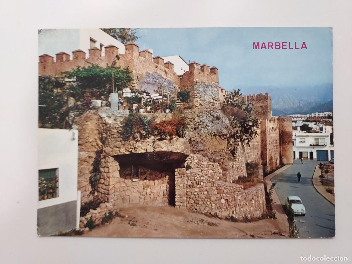 Postales: POSTAL MARBELLA VISTA PARCIAL DEL CASTILLO. 1968. SIN CIRCULAR. MALAGA
