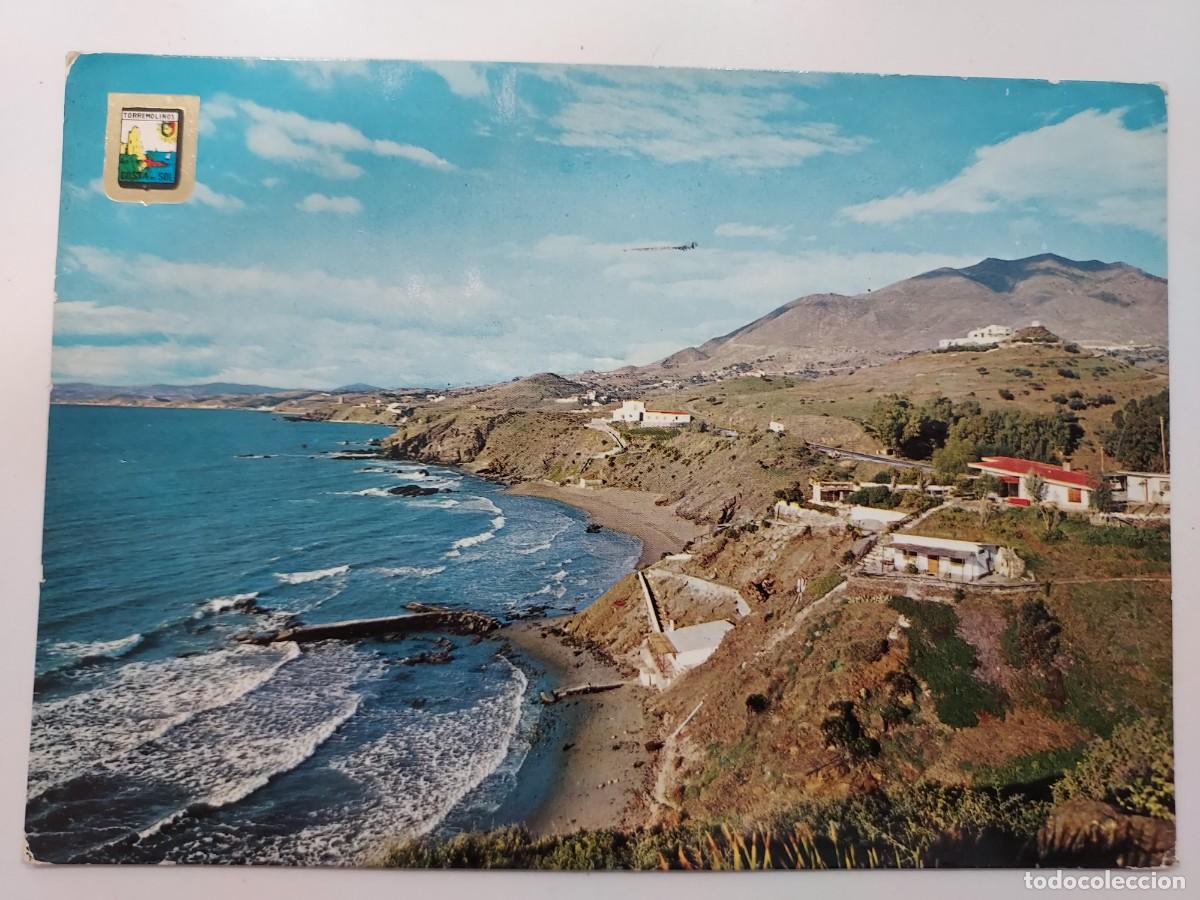 Postales: POSTAL TORREMOLINOS PLAYA BENALMADENA. 1963. CIRCULADA. MALAGA
