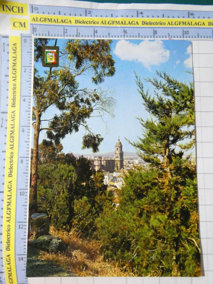 Postales: POSTAL DE M&Aacute;LAGA. A&Ntilde;O 1962 BAJADA DE GIBRALFARO. ESCUDO ORO. 748