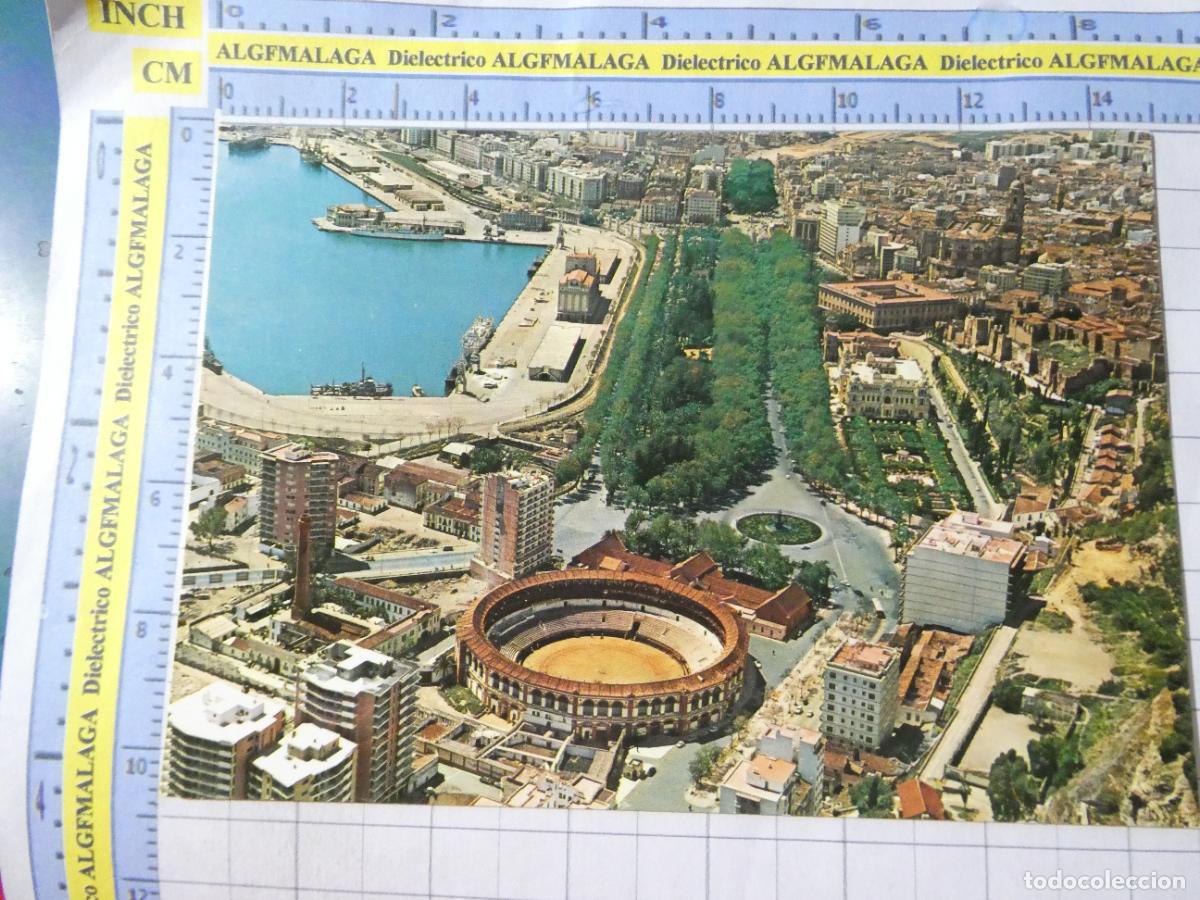 Postales: POSTAL DE M&Aacute;LAGA. A&Ntilde;O 1970. PLAZA DE TOROS MALAGUETA PUERTO PARQUE 133 GARRABELLA. 755