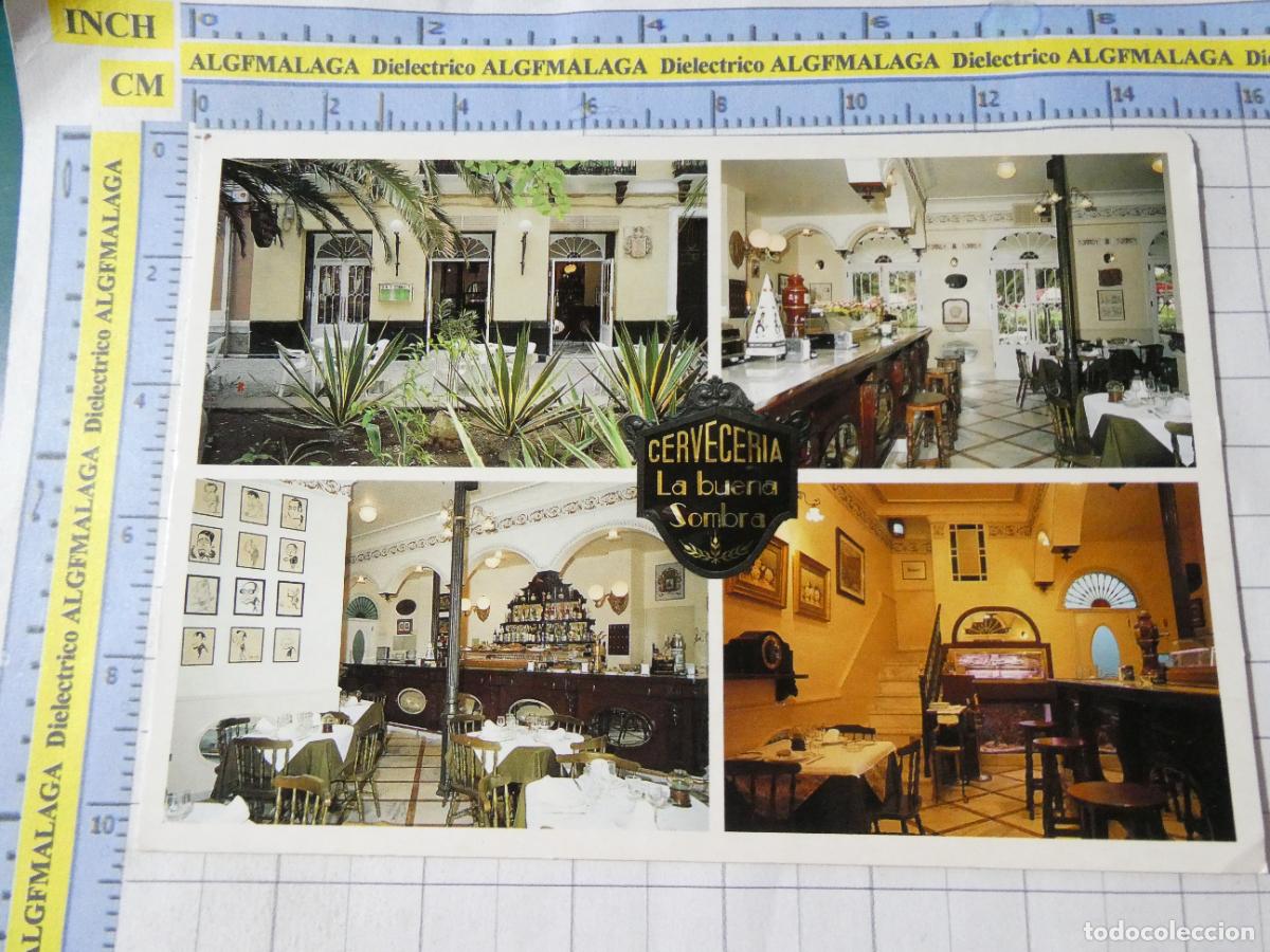 Postales: POSTAL DE M&Aacute;LAGA. A&Ntilde;O 1992. RESTAURANTE LA BUENA SOMBRA CERVECER&Iacute;A. CORCOLES. 762
