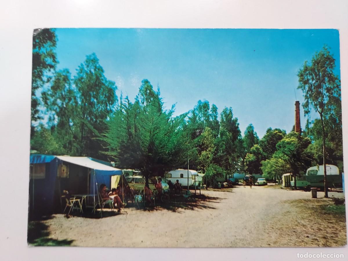 Postales: POSTAL ESTEPONA CAMPING CARAVANNING LA CHIMENEA. 1973. SIN CIRCULAR. M&Aacute;LAGA