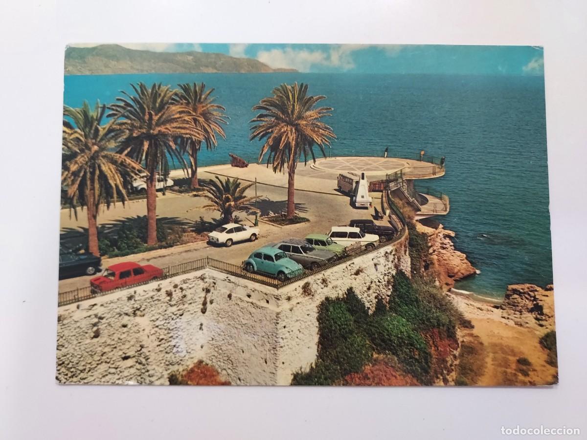 Postales: POSTAL NERJA BALCON DE EUROPA. 1970. SIN CIRCULAR. M&Aacute;LAGA. 16. VOLKSWAGEN ESCARABAJO