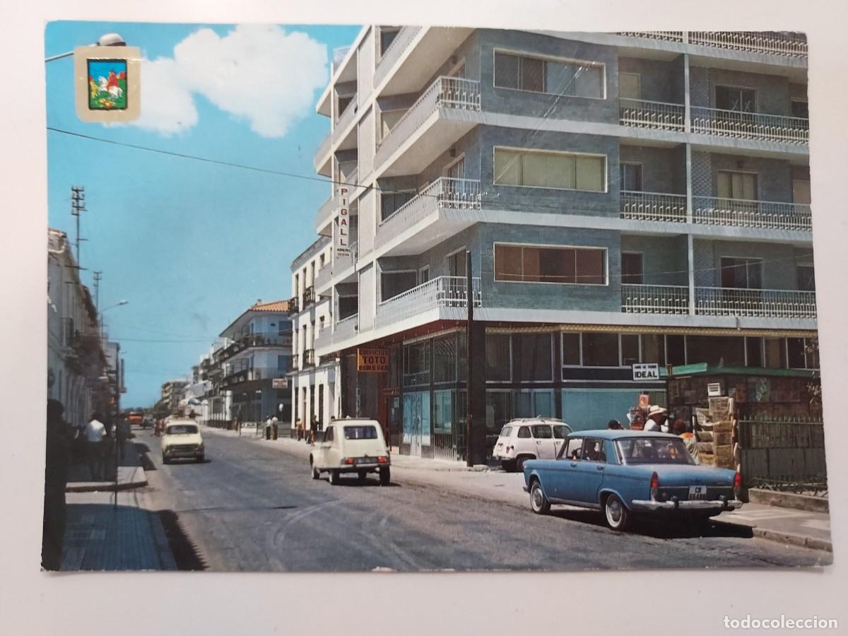 Postales: POSTAL TORRE DEL MAR VISTA GENERAL. 1970. CIRCULADA. M&Aacute;LAGA. CITROEN 2CV RENAULT 4