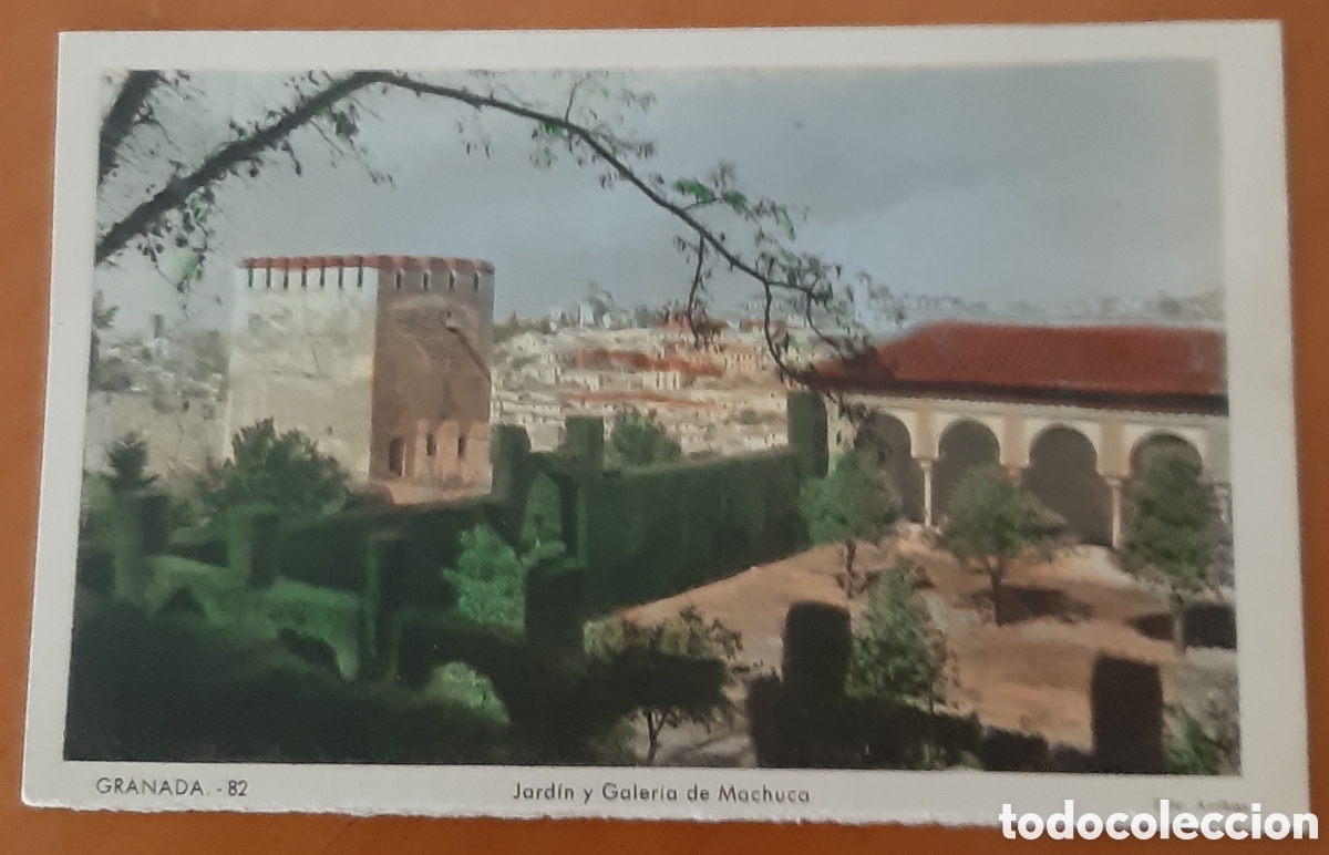 Postales: Postal Granada coloreada. Jard&iacute;n y Galeria de Machuca. Sin escribir. R10128