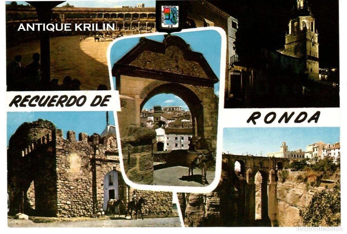 Postales: RONDA N&ordm; 15 VARIAS VISTAS / ESCUDO DE ORO - DOMINGUEZ / SIN FRANQUEAR