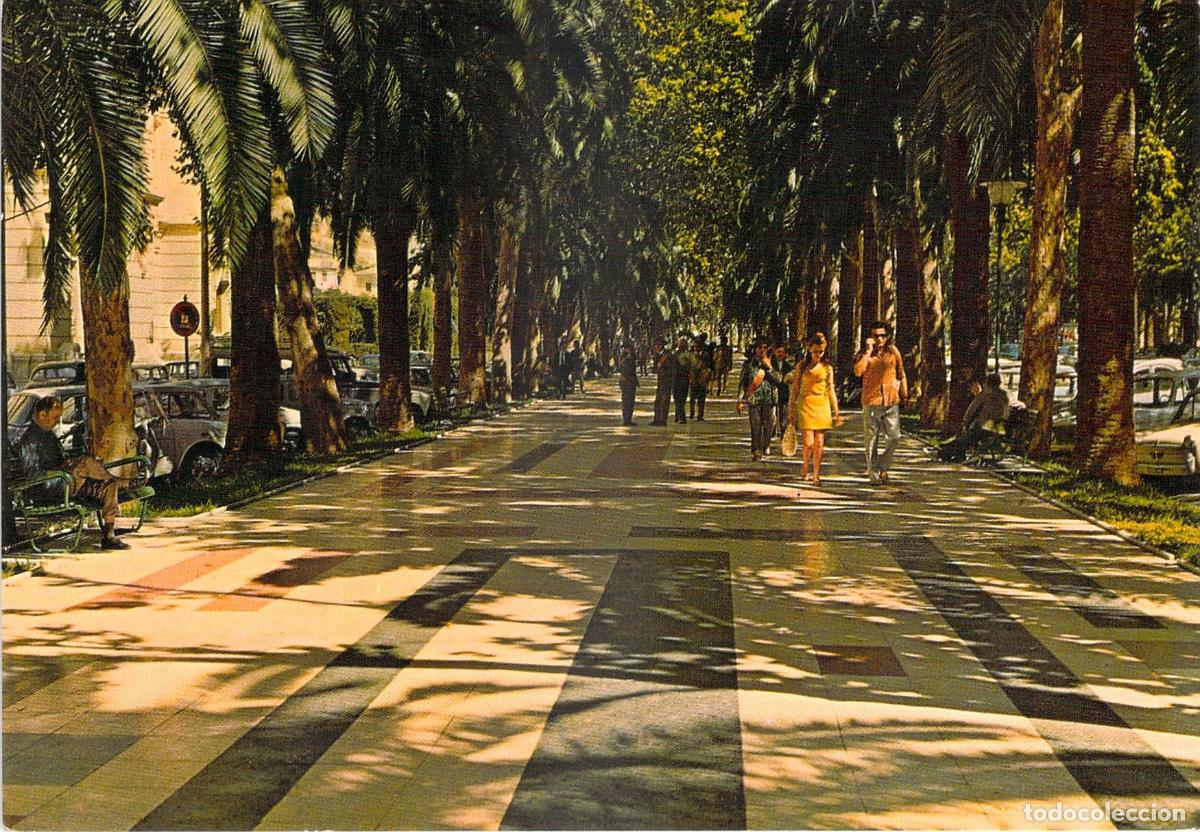 Postales: Postal del Paseo del Parque en M&aacute;laga