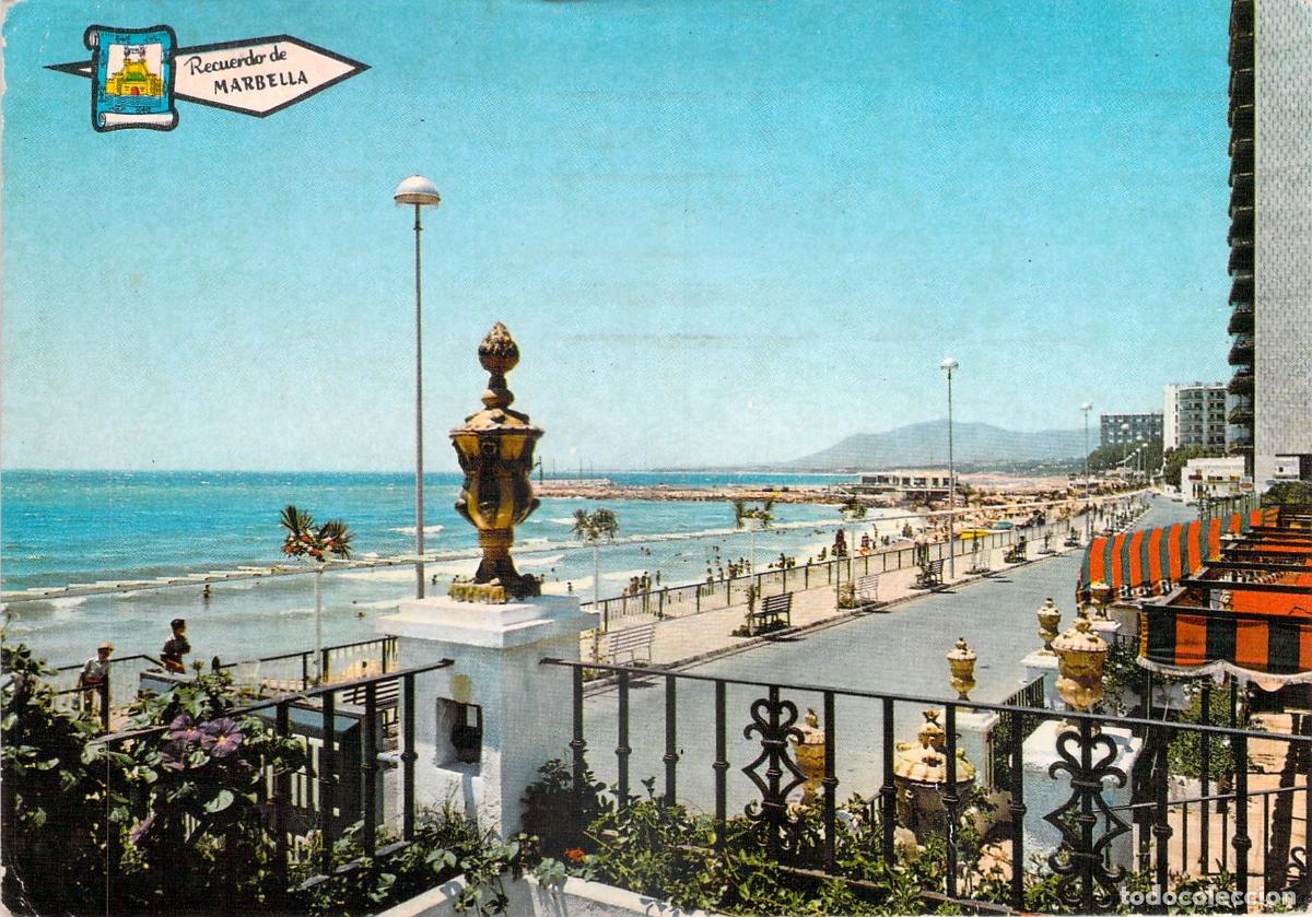 Postales: Postal del Paseo Mar&iacute;timo de Marbella - Foto 1