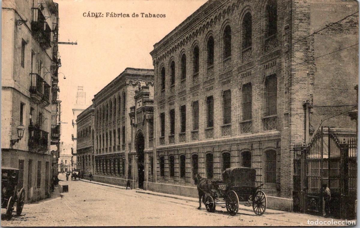Postales: C&aacute;diz - F&aacute;brica de Tabacos - Hauser y Menet - 139x88mm