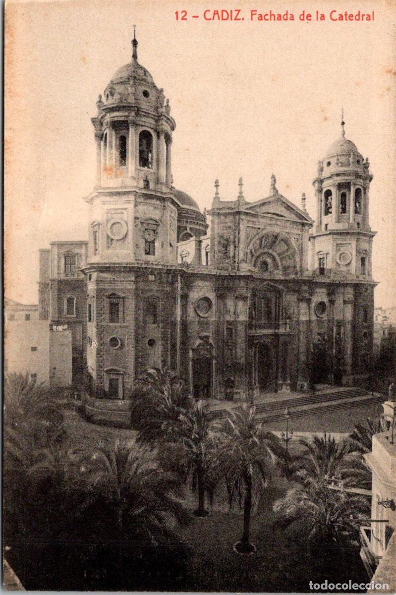 Postales: C&aacute;diz - n&ordm; 12 - Fachada de la Catedral - Fototipia Thomas 1969 - 135x89mm