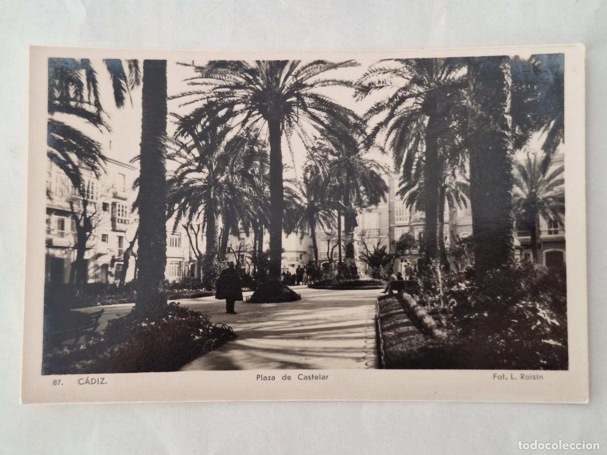 Postales: ANTIGUA POSTAL 87 CADIZ PLAZA DE CASTELAR FOTO ROISIN RV 2878