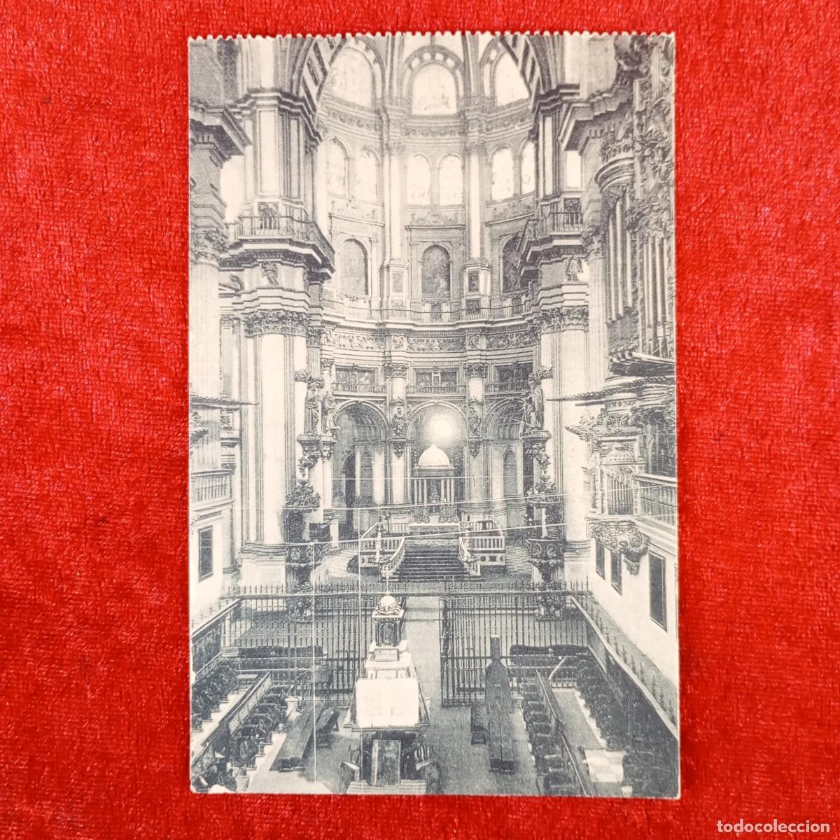 Postales: POSTAL - GRANADA - CRUCERO Y ALTAR MAYOR - GR&Aacute;FOS - MADRID - RAR&Iacute;SIMA / 806