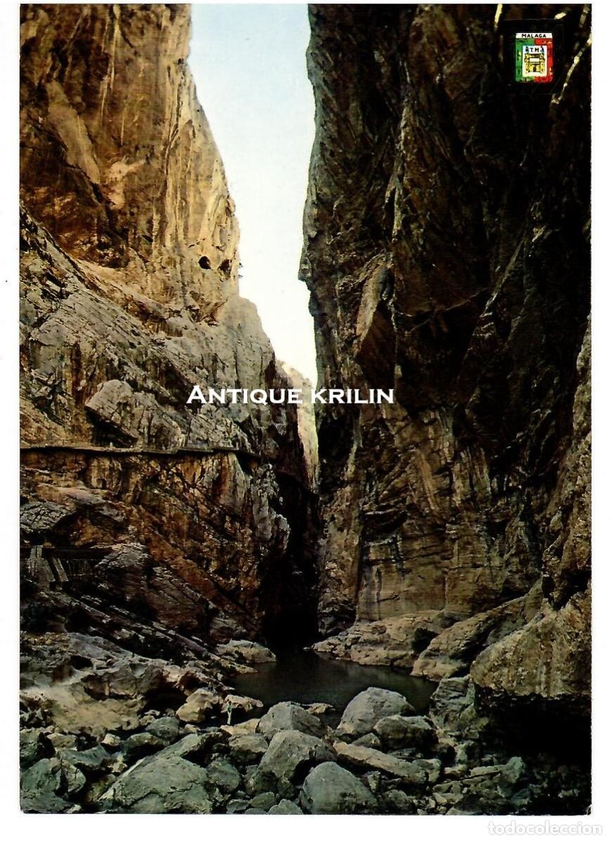 Postales: MALAGA N&ordm; 95 EL CHORRO , LOS GAITANES , CAMINO DEL REY / ESCUDO DE ORO / SIN FRANQUEAR