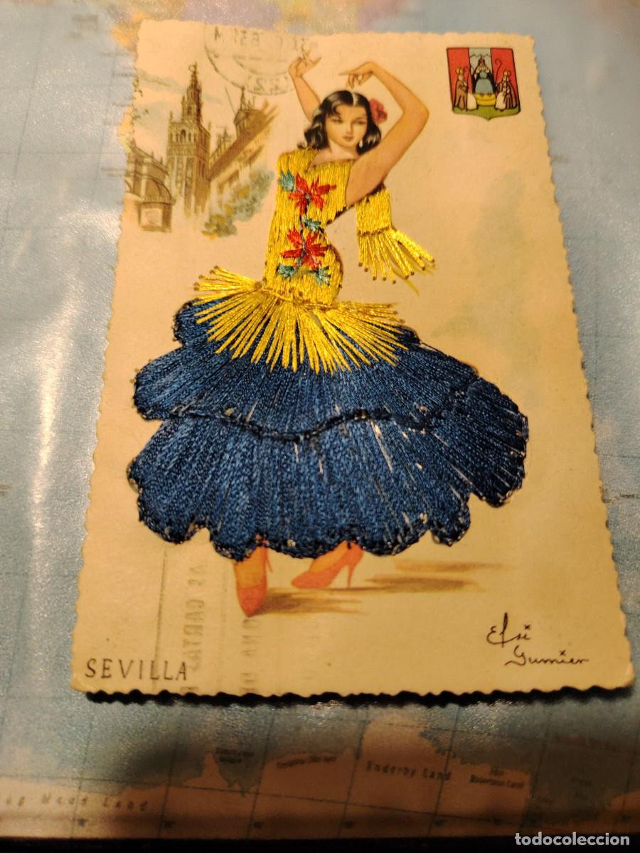 Postales: Postal bordada Elsi Gumier - Sevilla