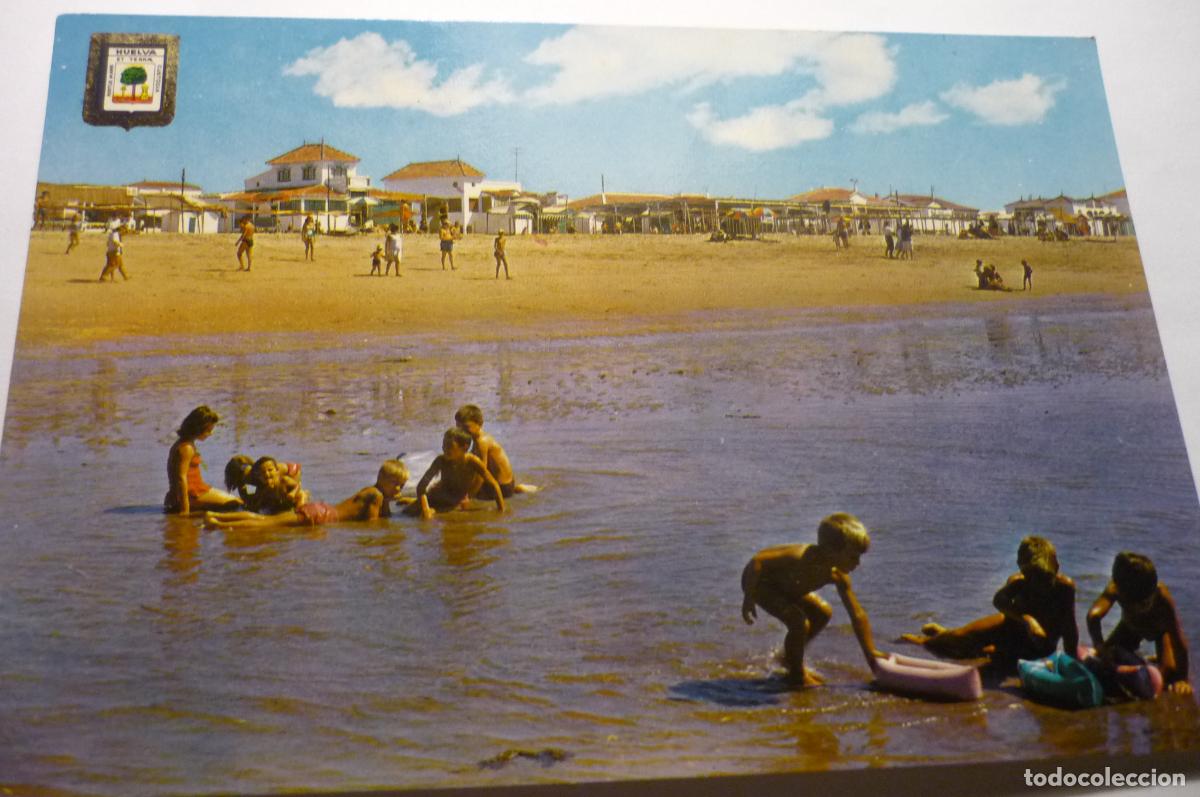 Postales: postal huelva punta umbria playa escrita