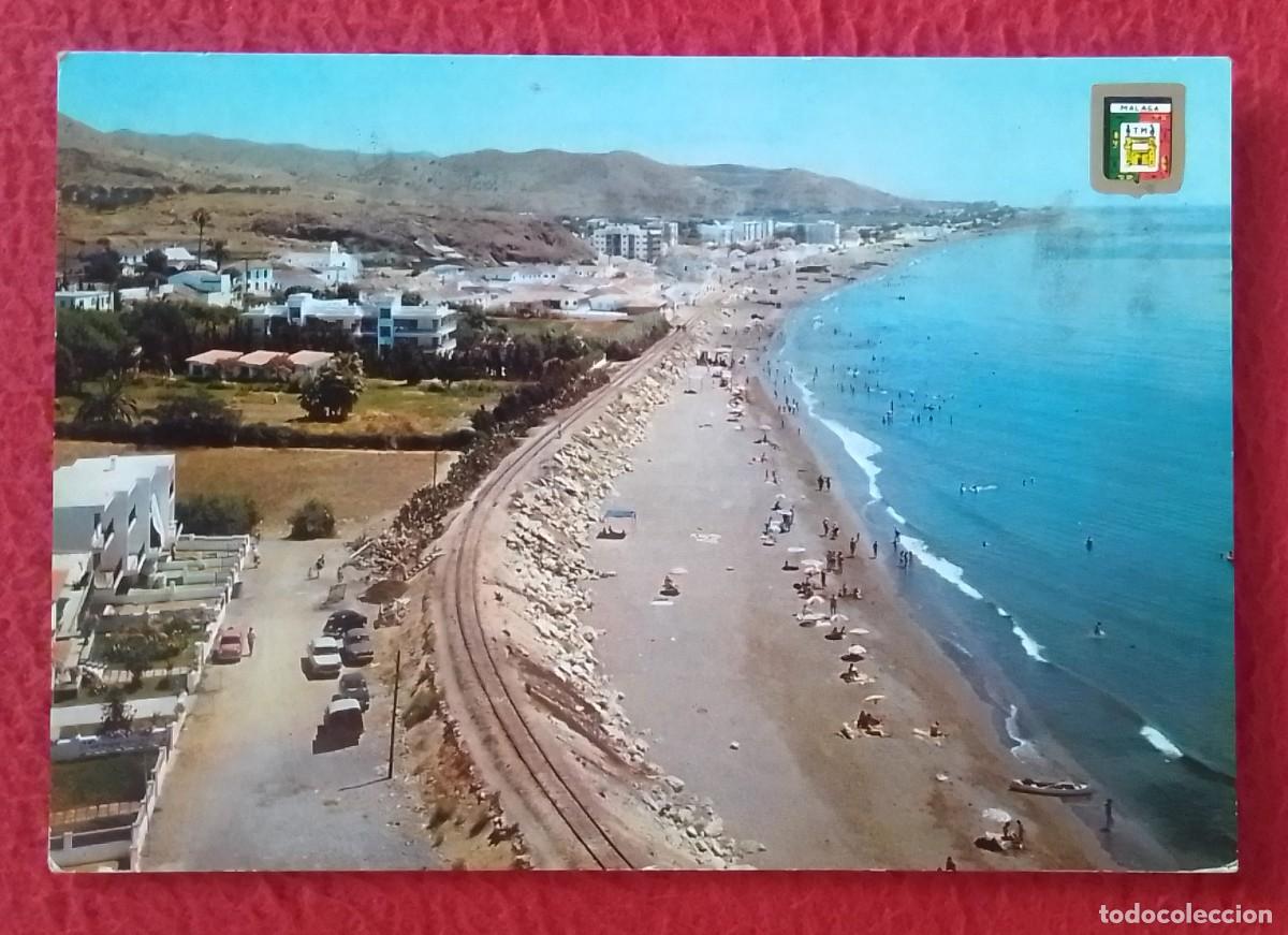 Postales: ANTIGUA POSTAL POST CARD RINC&Oacute;N DE LA VICTORIA M&Aacute;LAGA VISTA GENERAL Y PLAYA VIEW VUE..PLAGE BEACH...
