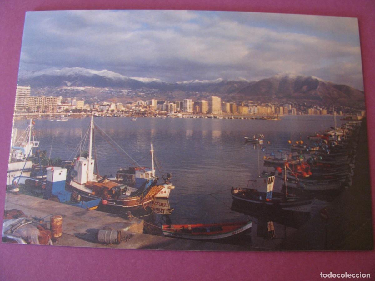Postales: POSTAL DIPTICA DE FOTOGRAFO MICHAEL LEWIN 1992. FUENGIROLA PUERTO CON NIEVE.