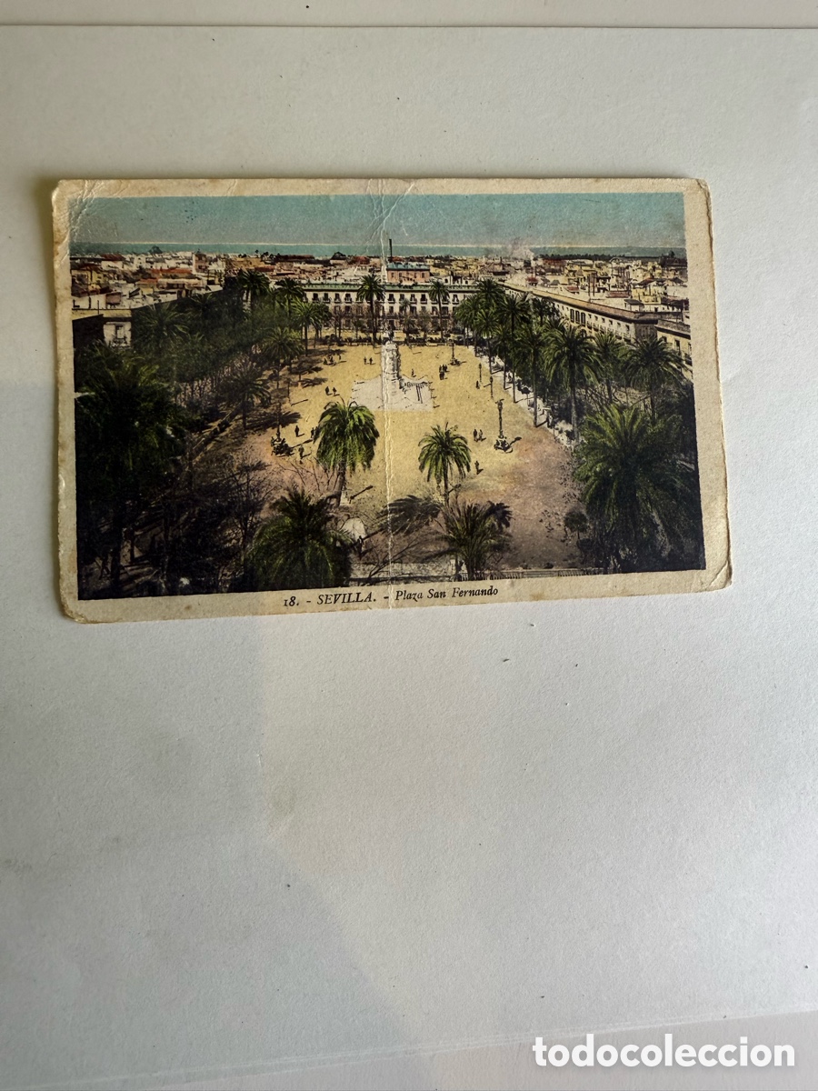 Postales: Postal Sevilla Plaza San Fernando Color Original de la &eacute;poca