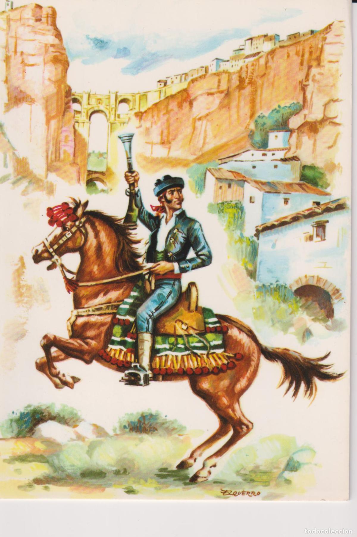 Postales: RONDA, BANDOLERO RONDE&Ntilde;O (1880) - ILUSTRADOR: EZQUERRO - S/C