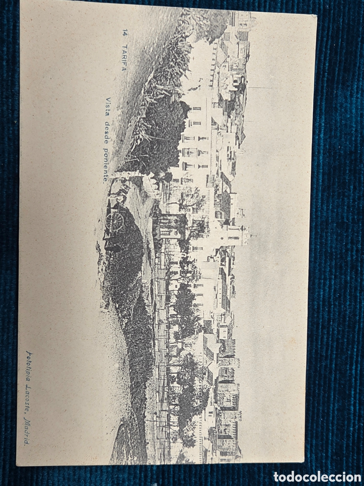 Postales: TARIFA. C&Aacute;DIZ VISTA DESDE PONIENTE Fototipia Lacoste
