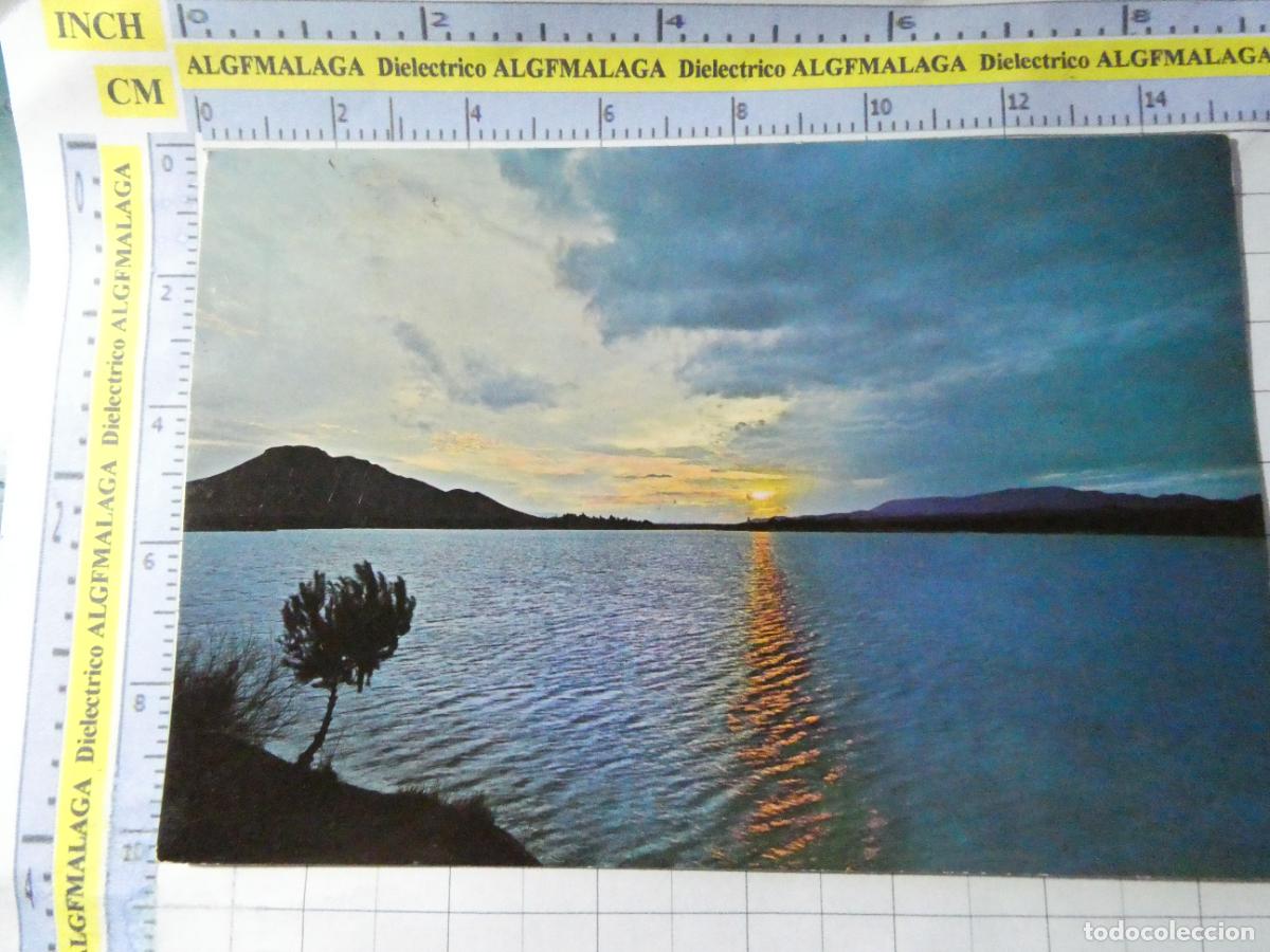 Postales: POSTAL DE GRANADA. A&Ntilde;O 1968. PANTANO DE CUBILLA PUESTA DE SOL 1331 BEASCOA. 792