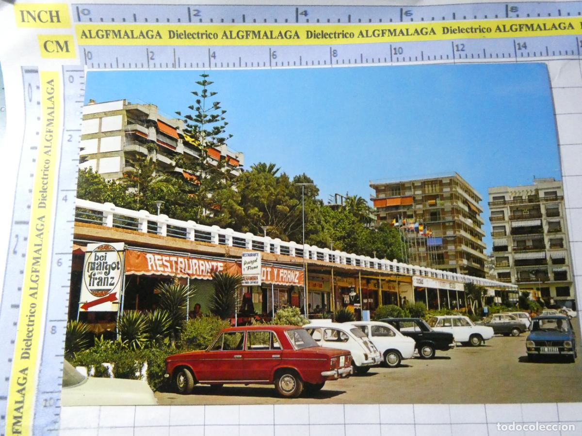 Postales: POSTAL DE GRANADA. ALMU&Ntilde;&Eacute;CAR. A&Ntilde;O 1972. BAJOS DEL ALTILLO COCHES RESTAURANTE MARGOT UND FRANZ. 806