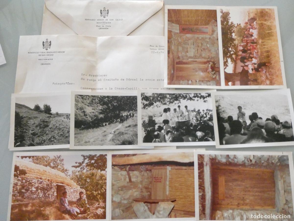 Postales: SOBRE CARTA RECTORADO DE GRANADA ARZOBISPO ERMITA&Ntilde;O DURCAL 1973. 9 FOTOS CHOZA CAPILLA 816