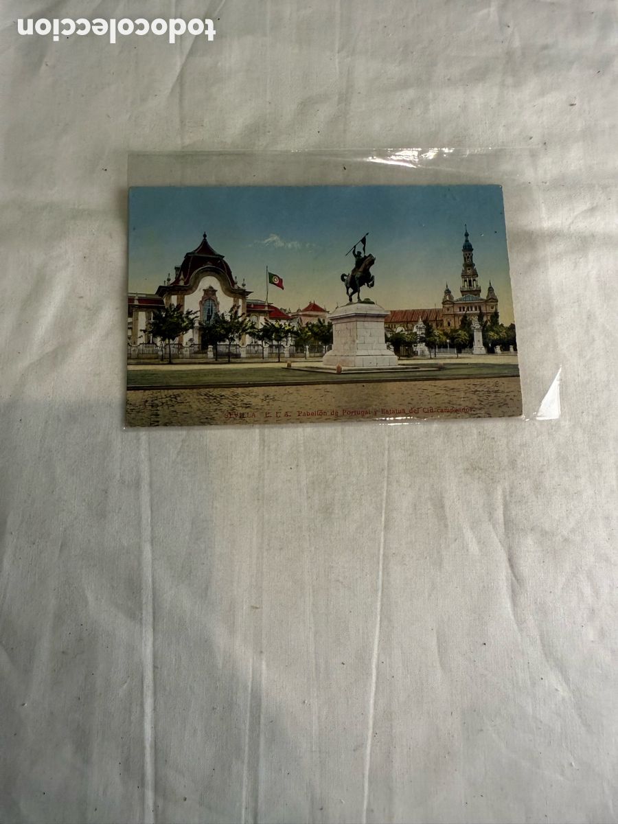 Postales: Postal Sevilla Pabell&oacute;n de Portugal color original de la &eacute;poca