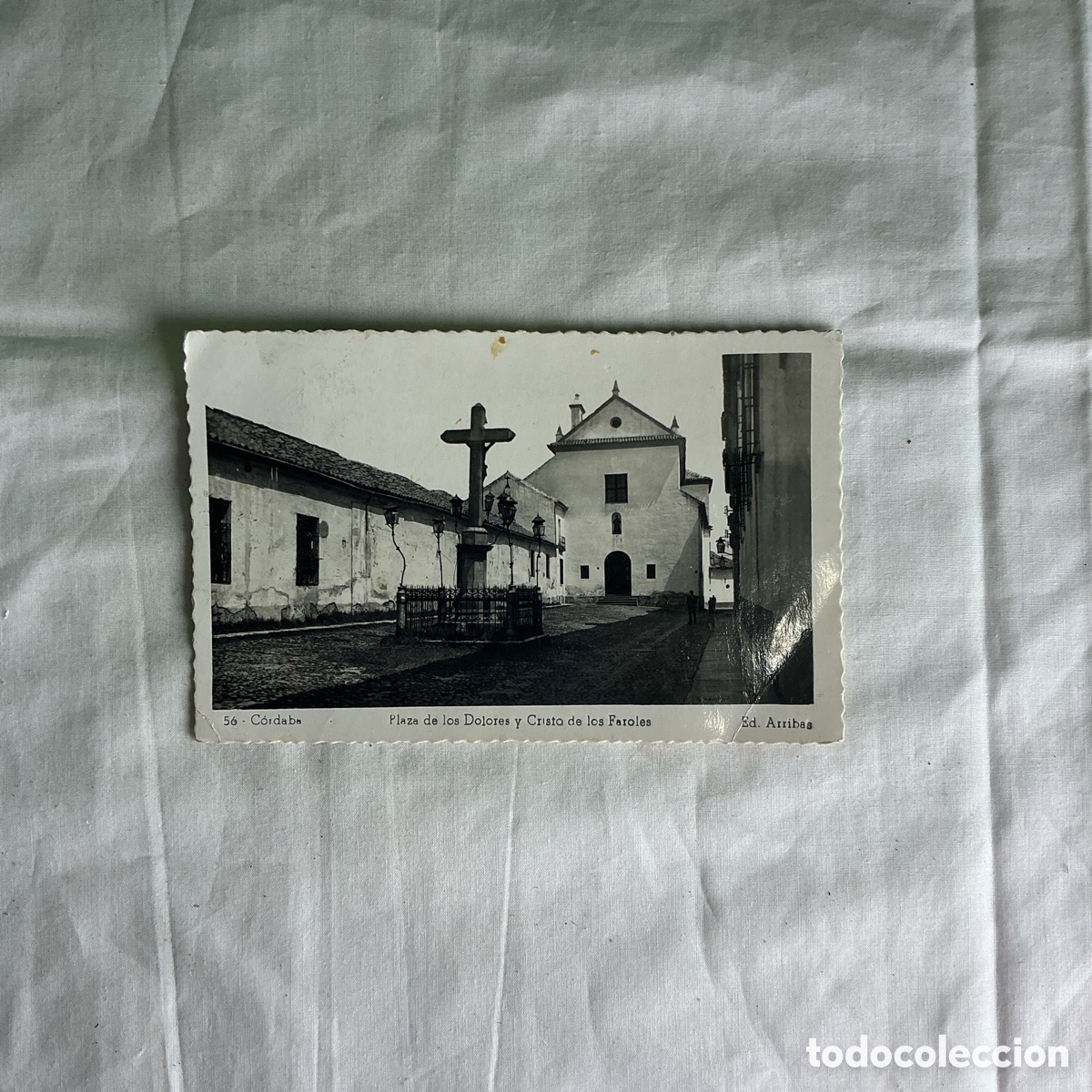 Postales: Postal C&oacute;rdoba Plaza de los Dolores Blanco y negro Original de la &eacute;poca 1959