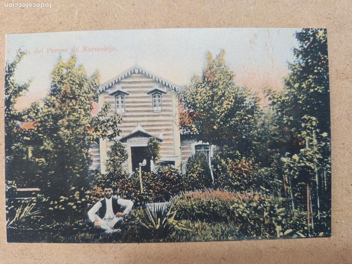 Postales: MARMOLEJO. VISTA DEL PARQUE. HIJOS DE LUIS DELGADO.