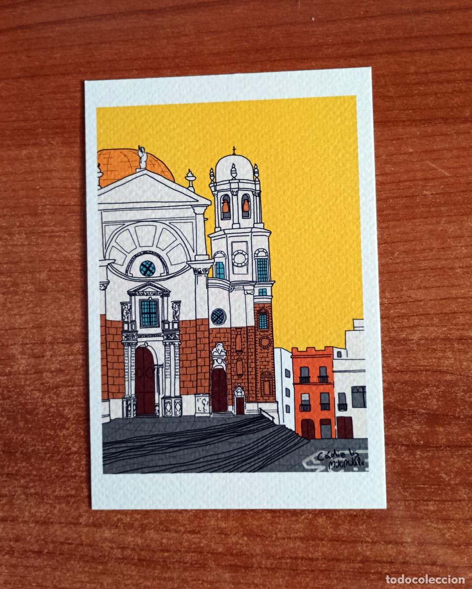 Postales: Postal ilustraci&oacute;n de la Catedral de C&aacute;diz (Espa&ntilde;a) - Original de Mikimikele
