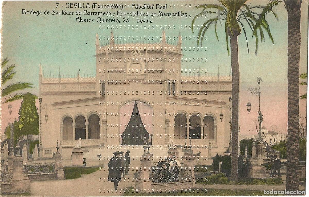 Postales: SEVILLA EXPOSICION 1929 PABELLON REAL BODEGA SANLUCAR DE BARRAMEDA POSTAL M2