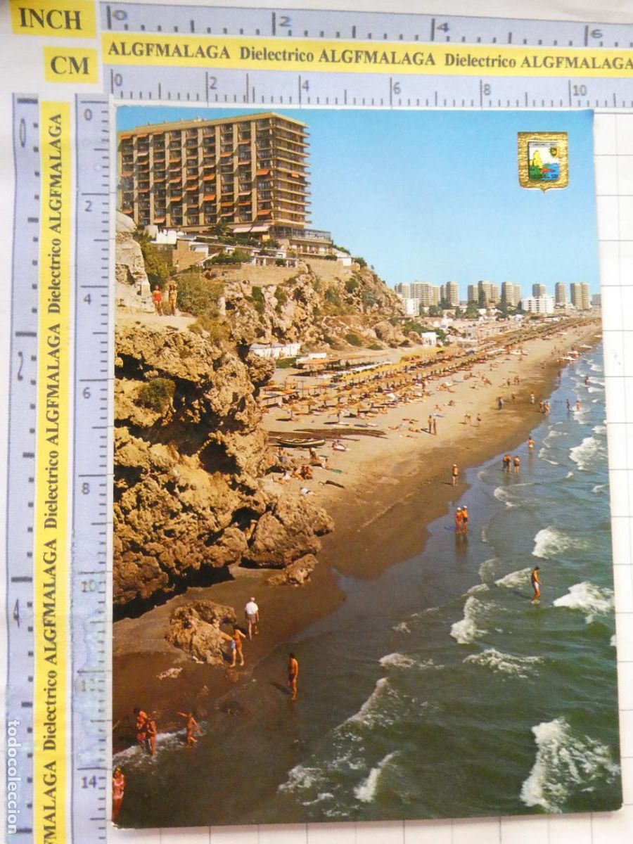 Postales: POSTAL DE M&Aacute;LAGA. A&Ntilde;O 1970. TORREMOLINOS LA ROCA Y EL BAJONDILLO 46 ESCUDO ORO. 2513