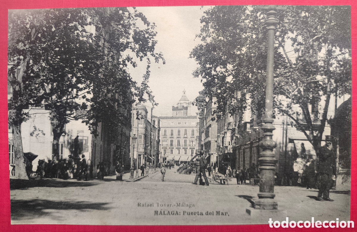 Postales: M&Aacute;LAGA PUERTA DEL MAR POSTAL ANIMADA FOTOTIPIA ED. RAFAEL TOVAR C. 1915