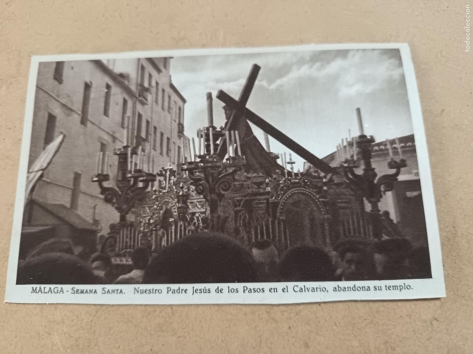 Postales: ANTIGUA POSTAL SEMANA SANTA MALAGA. AGRUPACION DE COFRADIAS DE MALAGA.