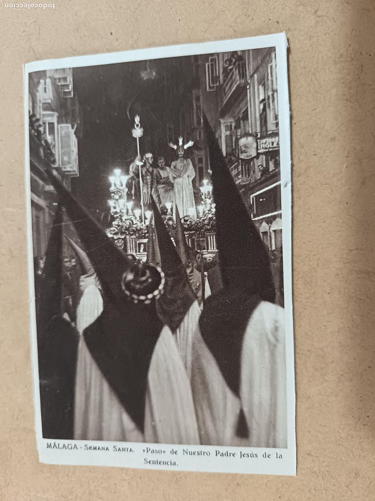 Postales: ANTIGUA POSTAL SEMANA SANTA MALAGA. AGRUPACION DE COFRADIAS DE MALAGA.
