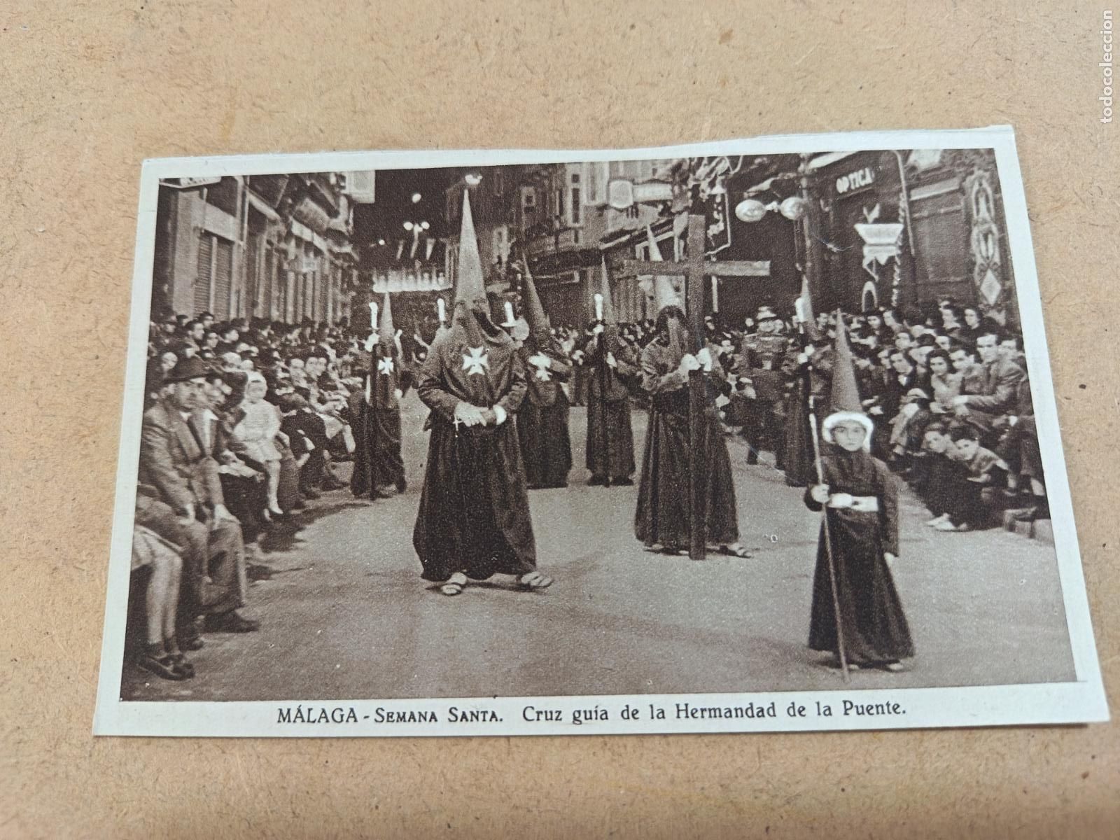 Postales: ANTIGUA POSTAL SEMANA SANTA MALAGA. AGRUPACION DE COFRADIAS DE MALAGA.